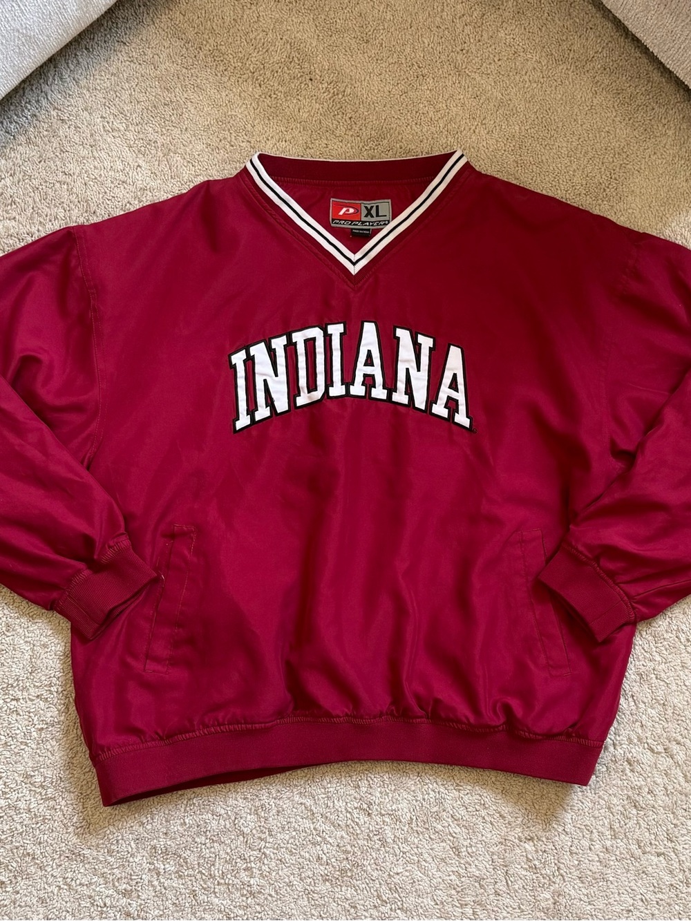 Pro Player Men's Maroon V-Neck Indiana Pullover on Sweater